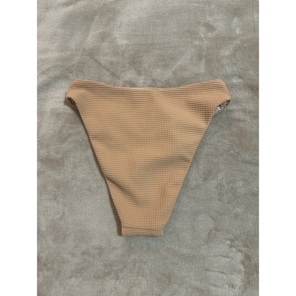 NWT Dippin Daisy's Waffle Texture Bikini Set Nude Tan XS Underwire‎ High Cut - Picture 6 of 6